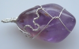 Ametrine pendant wire wrapped in sterling silver