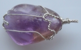 Ametrine pendant wire wrapped in sterling silver